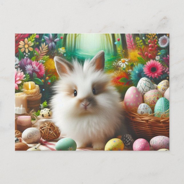Cartes Pour Fêtes Annuelles Super mignon lapin de Pâques (Devant)