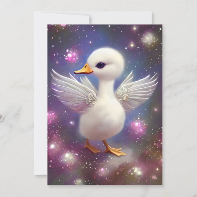 Cartes Pour Fêtes Annuelles Super mignon Swan Baby (Devant)