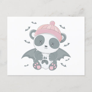 Cartes Pour Fêtes Annuelles Super mignonne Panda Vampire et Bats Halloween