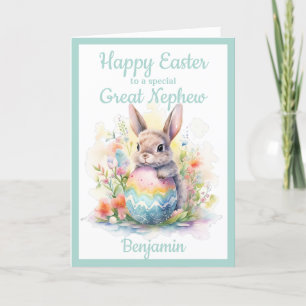 Cartes Pour Fêtes Annuelles Super Nephew Joyeux Oeuf Lapin de Pâques Bleu