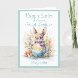 Cartes Pour Fêtes Annuelles Super Nephew Joyeux Oeuf Lapin de Pâques Bleu