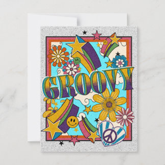 Cartes Pour Fêtes Annuelles Super - Vivre La Vie Hippie