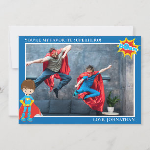 Cartes Pour Fêtes Annuelles Superhero Fête des pères photo personnalisée