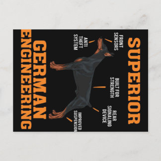 Cartes Pour Fêtes Annuelles Supérieur allemand ingénierie Arural Doberman Chie
