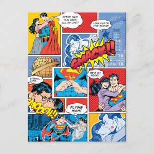 Cartes Pour Fêtes Annuelles Superman Saint-Valentin   Collage de bande dessiné