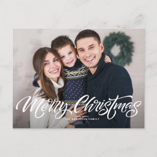 Cartes Pour Fêtes Annuelles Superposition de calligraphie de Joyeux Noël Photo