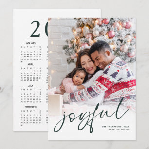 Cartes Pour Fêtes Annuelles Superposition de photo Calendrier 2027 Noël Joyeux