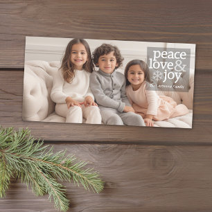 Cartes Pour Fêtes Annuelles Superposition de type - Photo complète - Paix Amou