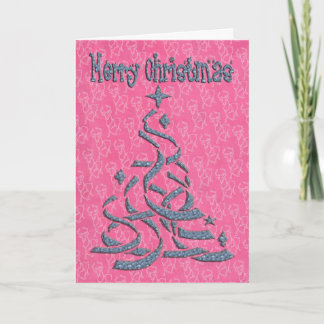 Cartes Pour Fêtes Annuelles Support abstrait et raindeer de rose d'arbre de