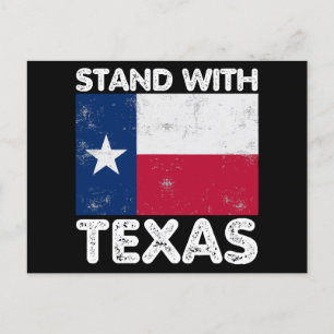 Cartes Pour Fêtes Annuelles Support Texas I Stand With Texas Texan Flag