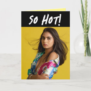 CARTES POUR FÊTES ANNUELLES SUR LA COLLINE CHAUDE FILLE FUNNY CARD D'ANNIVERSA