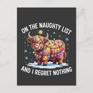 Cartes Pour Fêtes Annuelles Sur la liste vilain et je ne regrette rien Vache