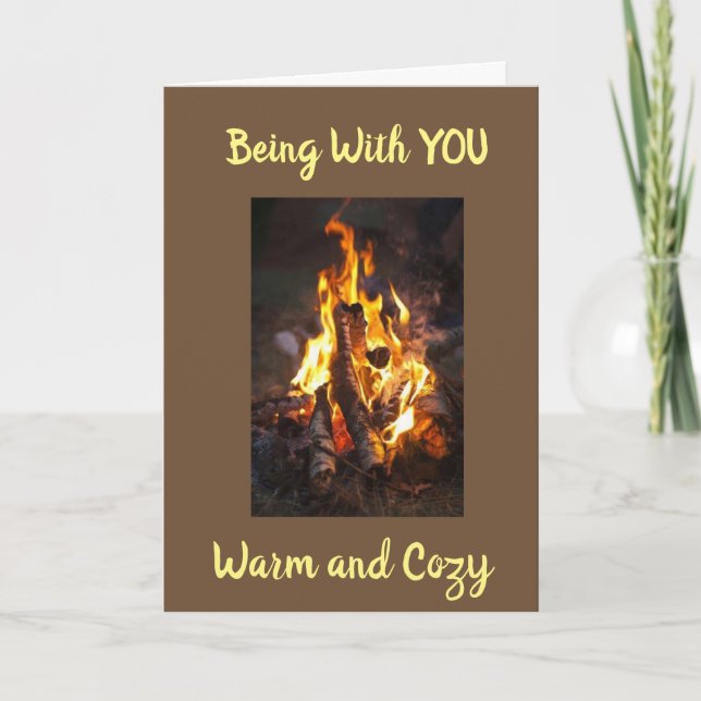 CARTES POUR FÊTES ANNUELLES SUR NOTRE ANNIVERSAIRE "DEVENEZ COSY" (Devant)