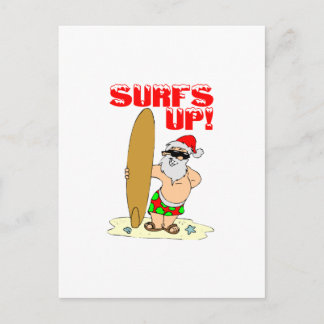 Cartes Pour Fêtes Annuelles Surf Père Noël