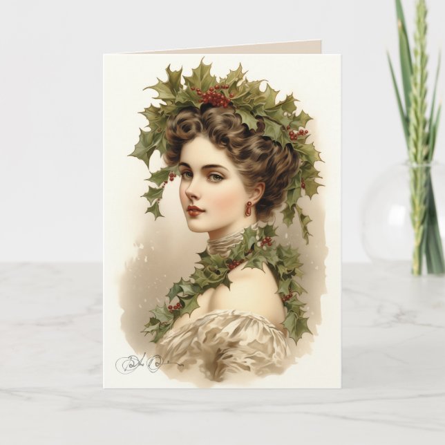 Cartes Pour Fêtes Annuelles Surpris d'être sous la Mistletoe (Devant)