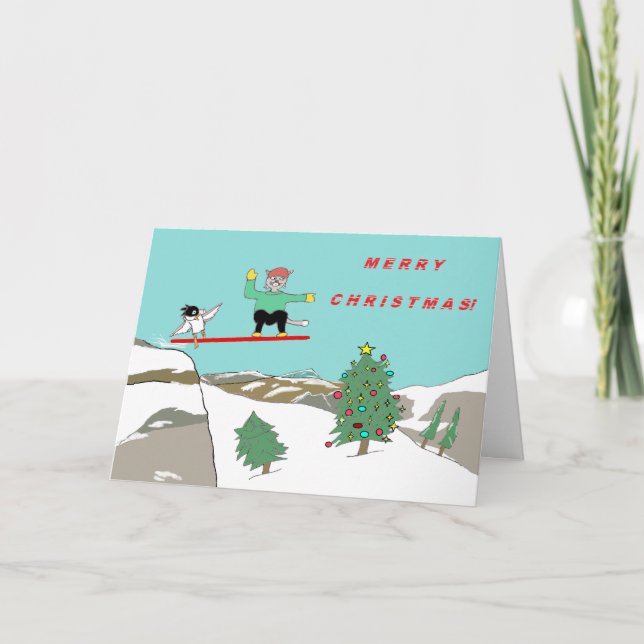Cartes Pour Fêtes Annuelles Surprise Noël (Devant)