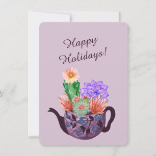 Cartes Pour Fêtes Annuelles Surprise Succulente pourpre