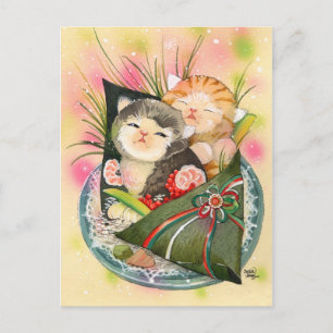 Cartes Pour Fêtes Annuelles sushi à main Christmas Kitten