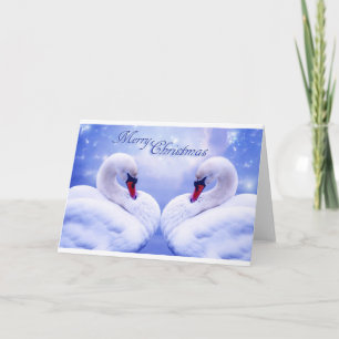 Cartes Pour Fêtes Annuelles Swans Christmas Card