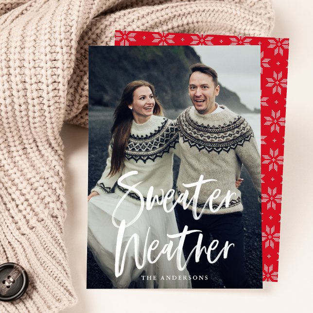 Cartes Pour Fêtes Annuelles Sweater Weather (Créateur téléchargé)