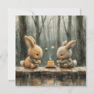 Cartes Pour Fêtes Annuelles Sweet Bunnies : Expressions d'offres 🐇 numérique