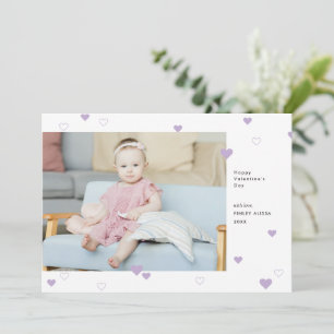 Cartes Pour Fêtes Annuelles Sweet Lilac Hearts Heureuse Sainte-Valentin Photo