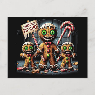 Cartes Pour Fêtes Annuelles Sweet Mais Psycho Ginger Breadman
