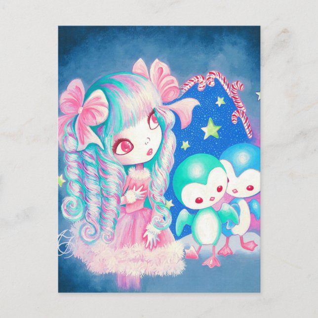 Cartes Pour Fêtes Annuelles Sweet Penguin Noël (Devant)