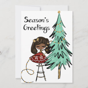 Cartes Pour Fêtes Annuelles Sweet Petite Season's Greeting's