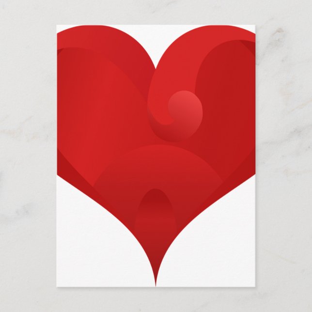 Cartes Pour Fêtes Annuelles Sweet Red Valentine Love Heart (Devant)