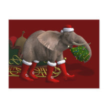 Sweet Santa Claus Elephant