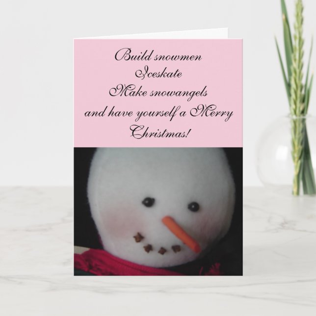 Cartes Pour Fêtes Annuelles Sweet Snowman (Devant)