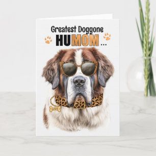 Cartes Pour Fêtes Annuelles Sweet St. Bernard Chien plus grand HuMOM Fête des 