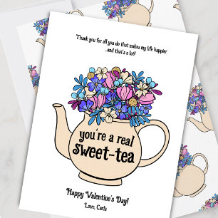 Cartes Pour Fêtes Annuelles Sweet Tea Illustrated Valentine's Day