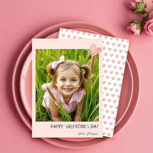 Cartes Pour Fêtes Annuelles Sweet Valentine Coeur rose peint à la main