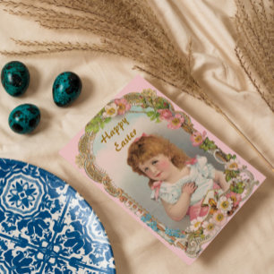 Cartes Pour Fêtes Annuelles Sweet Vintage fille