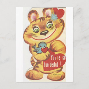 Cartes Pour Fêtes Annuelles Sweet Vintage Tiger Valentine