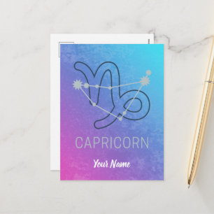 Cartes Pour Fêtes Annuelles Symbole Capricorne Zodiac Star Horoscope Constella