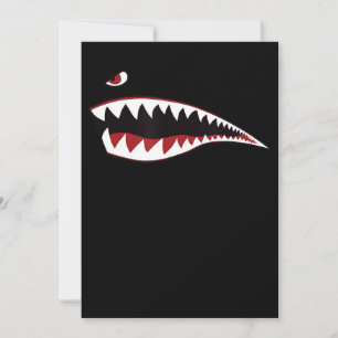 Cartes Pour Fêtes Annuelles Symbole d'art de la bouche de requin - Cadeau pour