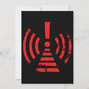 Cartes Pour Fêtes Annuelles Symbole d'avertissement de rétention d'énergie rét