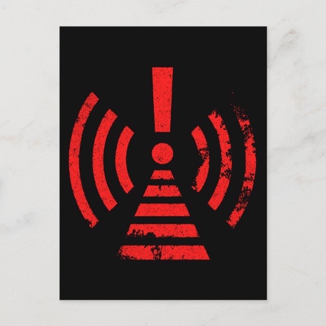 Cartes Pour Fêtes Annuelles Symbole d'avertissement d'énergie de conservation  (Devant)