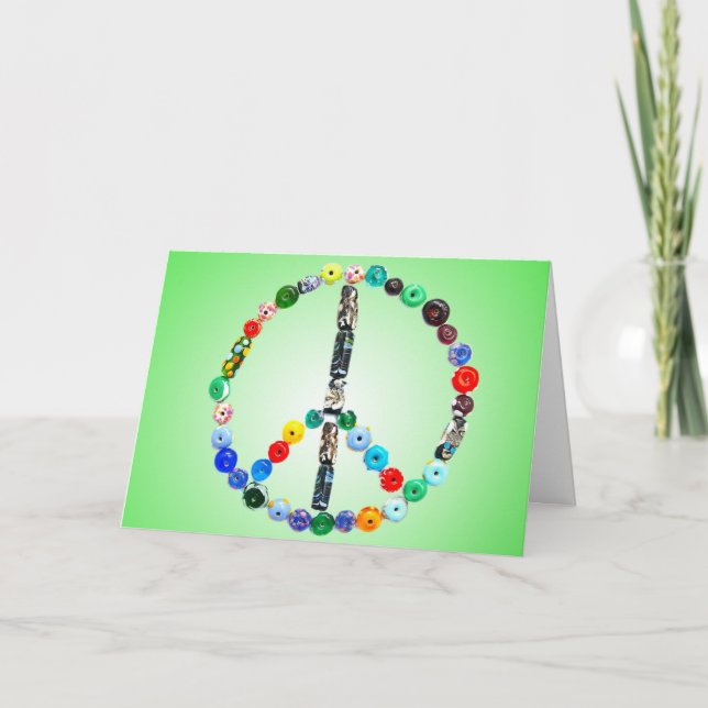 Cartes Pour Fêtes Annuelles Symbole de la paix de Noël sur Terre (Devant)