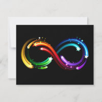 Symbole de l'infini des comètes arc-en-ciel