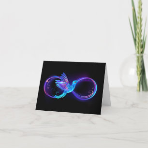 Cartes Pour Fêtes Annuelles Symbole de Neon Infinity par Glowing Hummingbird
