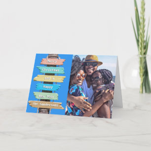 Cartes Pour Fêtes Annuelles Symbole de plage Tropical Photo Noël