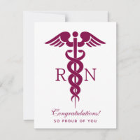 Symbole Médicale rouge Caduceus Nurse