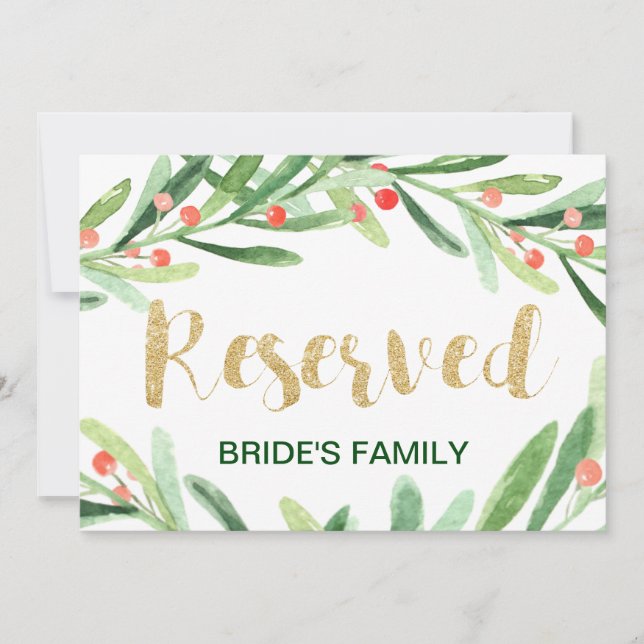 Cartes Pour Fêtes Annuelles Symbole réservé de la couronne de Noël Holly (Devant)