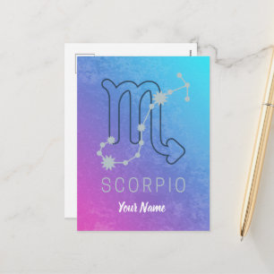 Cartes Pour Fêtes Annuelles Symbole Scorpio Zodiac Star Horoscope Constellatio