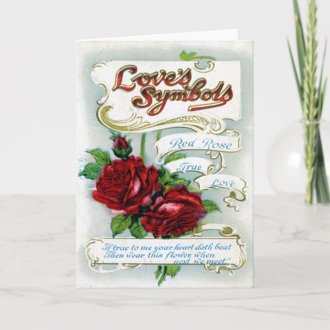 Cartes Pour Fêtes Annuelles Symboles de l'amour (Devant)