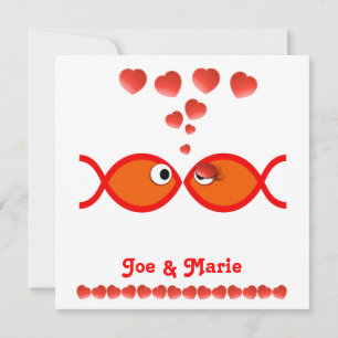 Cartes Pour Fêtes Annuelles Symboles de Saint-Valentin - Orange v1